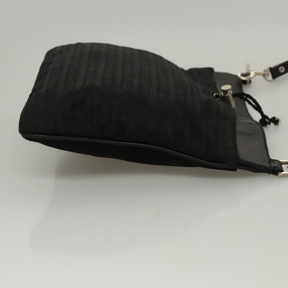 PRADA Shoulder Bag Nylon Black Auth bs23726