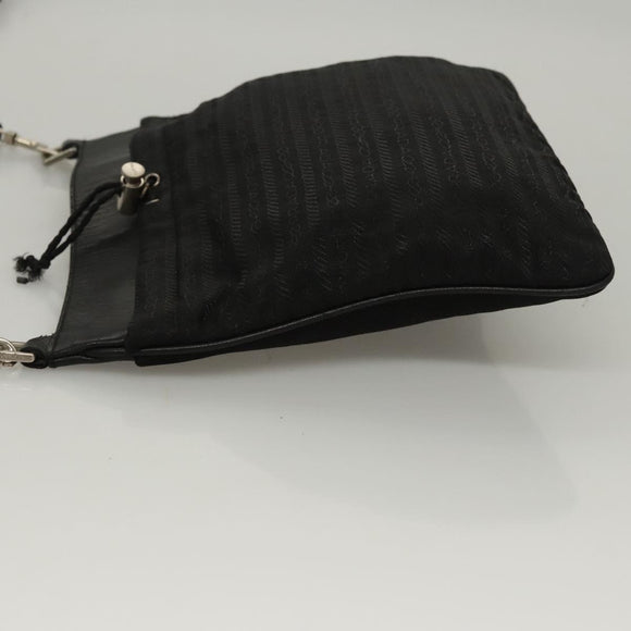 PRADA Shoulder Bag Nylon Black Auth bs23726