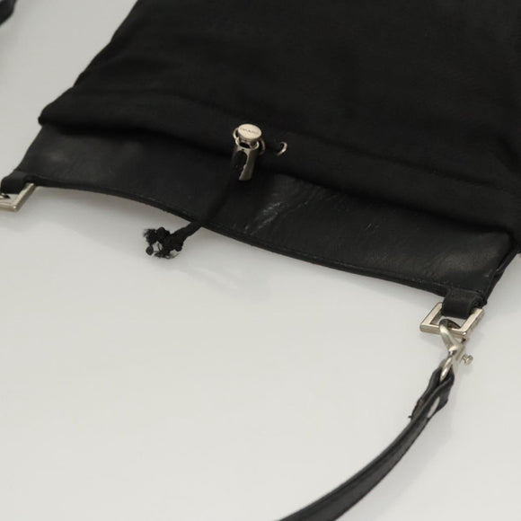 PRADA Shoulder Bag Nylon Black Auth bs23726