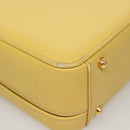 GUCCI Hand Bag Leather 2way Yellow Gold Auth bs23727-9