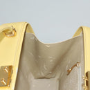 GUCCI Hand Bag Leather 2way Yellow Gold Auth bs23727-19