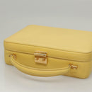 GUCCI Hand Bag Leather 2way Yellow Gold Auth bs23727-6