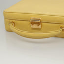 GUCCI Hand Bag Leather 2way Yellow Gold Auth bs23727-7