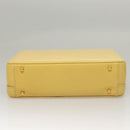 GUCCI Hand Bag Leather 2way Yellow Gold Auth bs23727-5