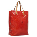 LOUIS VUITTON Monogram Vernis Reade MM Hand Bag Red Rouge M91086 LV Auth bs23730-1