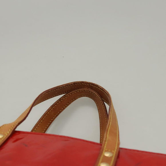 LOUIS VUITTON Monogram Vernis Reade MM Hand Bag Red Rouge M91086 LV Auth bs23730
