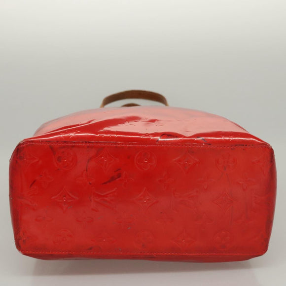 LOUIS VUITTON Monogram Vernis Reade MM Hand Bag Red Rouge M91086 LV Auth bs23730