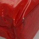 LOUIS VUITTON Monogram Vernis Reade MM Hand Bag Red Rouge M91086 LV Auth bs23730-9