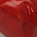 LOUIS VUITTON Monogram Vernis Reade MM Hand Bag Red Rouge M91086 LV Auth bs23730-16