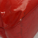 LOUIS VUITTON Monogram Vernis Reade MM Hand Bag Red Rouge M91086 LV Auth bs23730-17