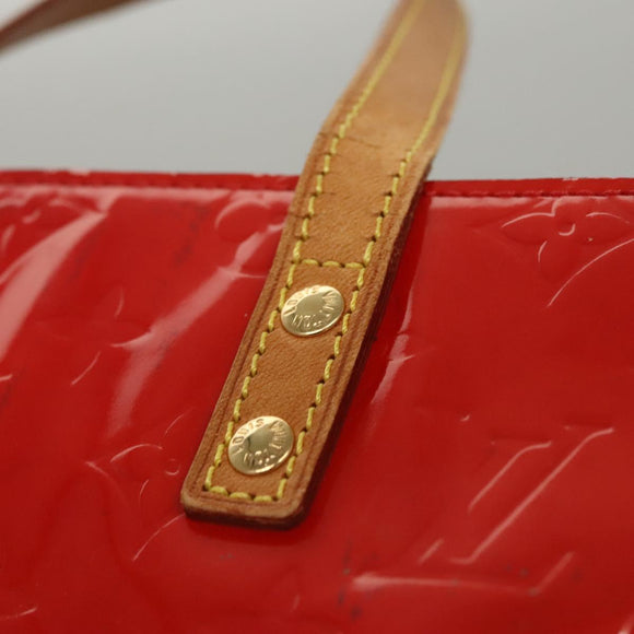 LOUIS VUITTON Monogram Vernis Reade MM Hand Bag Red Rouge M91086 LV Auth bs23730