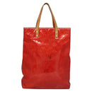 LOUIS VUITTON Monogram Vernis Reade MM Hand Bag Red Rouge M91086 LV Auth bs23730-13