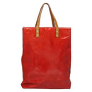 LOUIS VUITTON Monogram Vernis Reade MM Hand Bag Red Rouge M91086 LV Auth bs23730-2