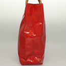 LOUIS VUITTON Monogram Vernis Reade MM Hand Bag Red Rouge M91086 LV Auth bs23730-4