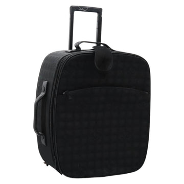 CHANEL Carry Case New Travel line suitcase Nylon Black CC Auth bs23739