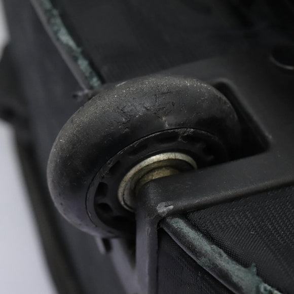 CHANEL Carry Case New Travel line suitcase Nylon Black CC Auth bs23739