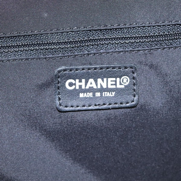 CHANEL Carry Case New Travel line suitcase Nylon Black CC Auth bs23739