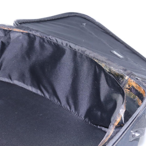CHANEL Carry Case New Travel line suitcase Nylon Black CC Auth bs23739
