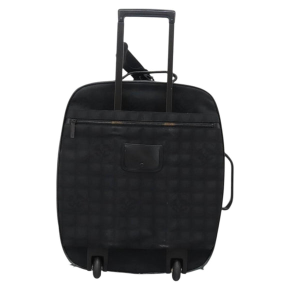 CHANEL Carry Case New Travel line suitcase Nylon Black CC Auth bs23739