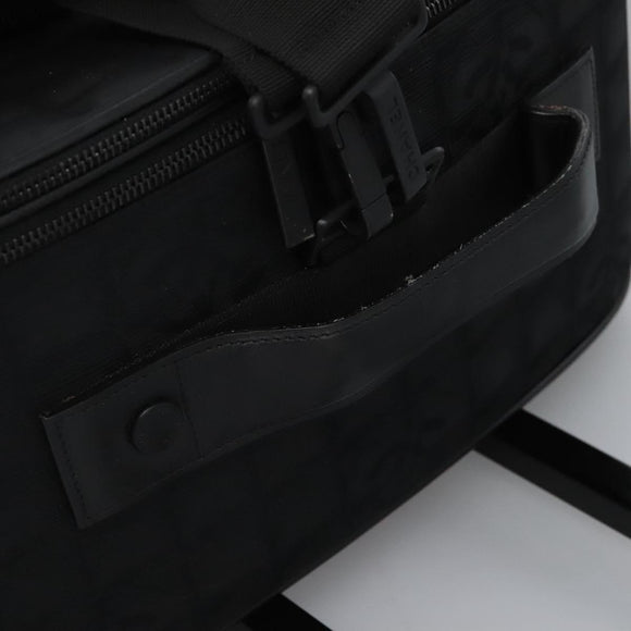 CHANEL Carry Case New Travel line suitcase Nylon Black CC Auth bs23739