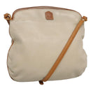 CELINE Shoulder Bag Leather Beige Auth bs23749-1