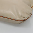 CELINE Shoulder Bag Leather Beige Auth bs23749-9