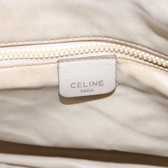 CELINE Shoulder Bag Leather Beige Auth bs23749