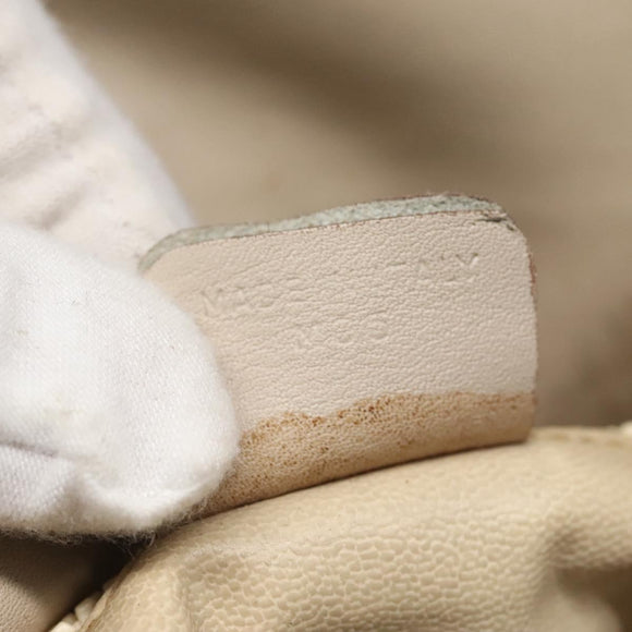 CELINE Shoulder Bag Leather Beige Auth bs23749