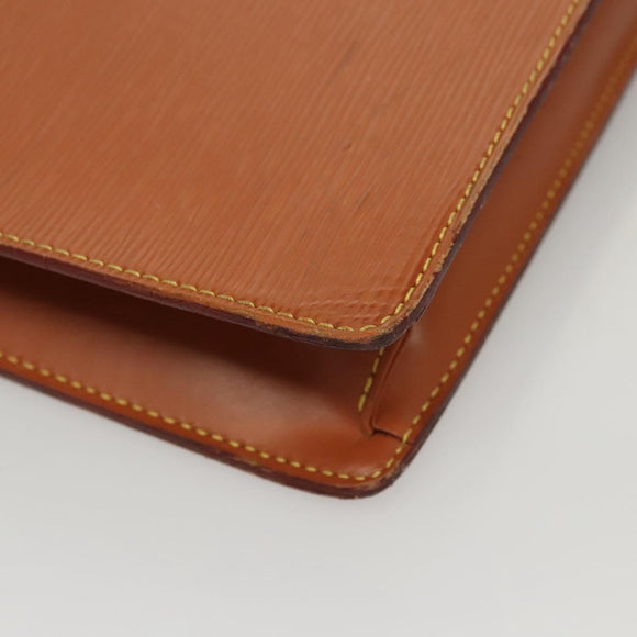 LOUIS VUITTON Epi Porte Documents Bandouliere Zipangu Gold M54468 Auth bs23752