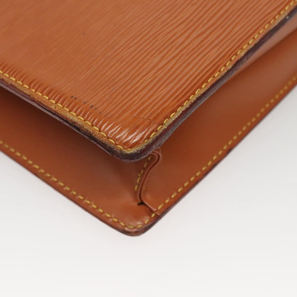 LOUIS VUITTON Epi Porte Documents Bandouliere Zipangu Gold M54468 Auth bs23752