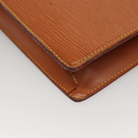 LOUIS VUITTON Epi Porte Documents Bandouliere Zipangu Gold M54468 Auth bs23752