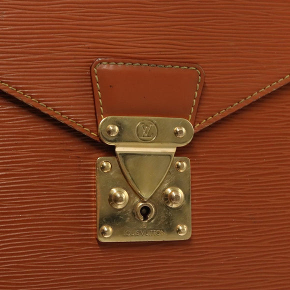 LOUIS VUITTON Epi Porte Documents Bandouliere Zipangu Gold M54468 Auth bs23752