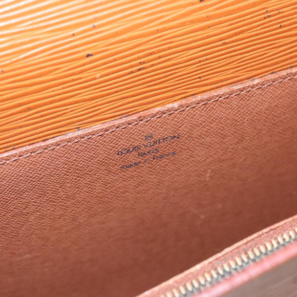 LOUIS VUITTON Epi Porte Documents Bandouliere Zipangu Gold M54468 Auth bs23752