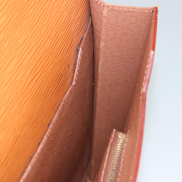 LOUIS VUITTON Epi Porte Documents Bandouliere Zipangu Gold M54468 Auth bs23752