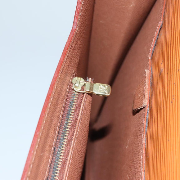 LOUIS VUITTON Epi Porte Documents Bandouliere Zipangu Gold M54468 Auth bs23752