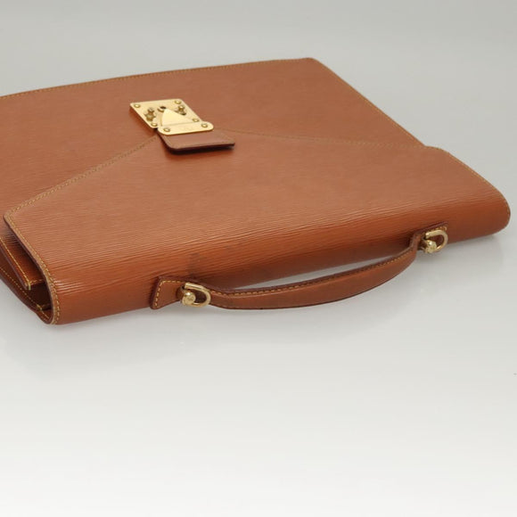 LOUIS VUITTON Epi Porte Documents Bandouliere Zipangu Gold M54468 Auth bs23752