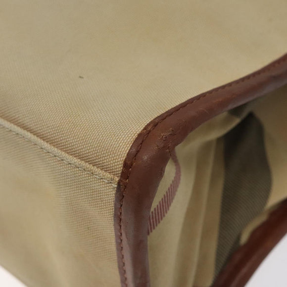 BURBERRY Tote Bag Canvas Beige Auth bs23757