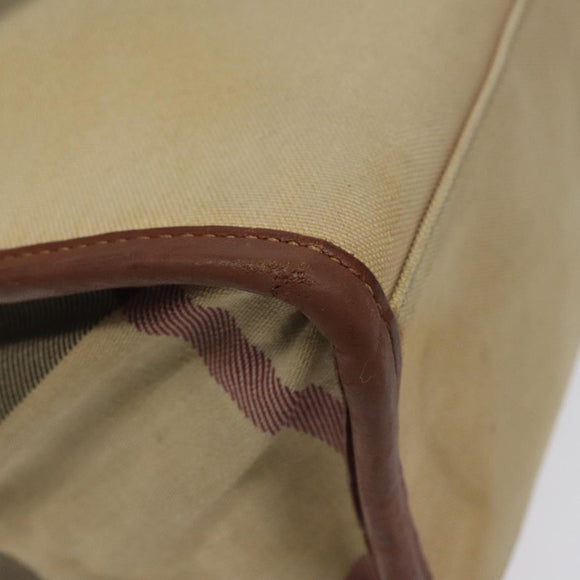 BURBERRY Tote Bag Canvas Beige Auth bs23757