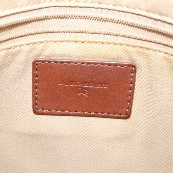 BURBERRY Tote Bag Canvas Beige Auth bs23757