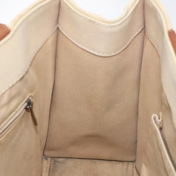 BURBERRY Tote Bag Canvas Beige Auth bs23757