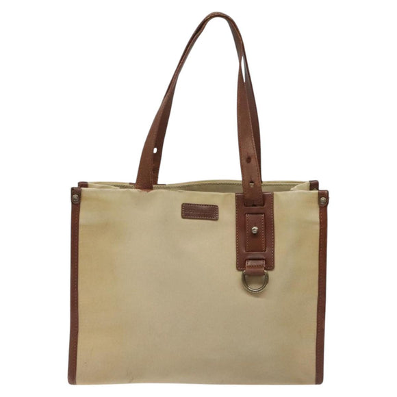 BURBERRY Tote Bag Canvas Beige Auth bs23757