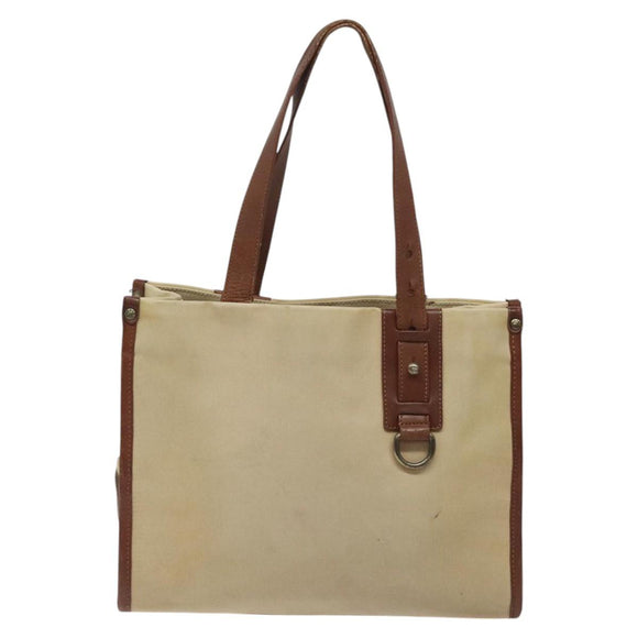 BURBERRY Tote Bag Canvas Beige Auth bs23757