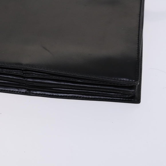 LOEWE Anagram Shoulder Bag Leather Black Auth bs23759