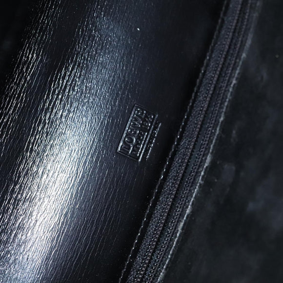 LOEWE Anagram Shoulder Bag Leather Black Auth bs23759