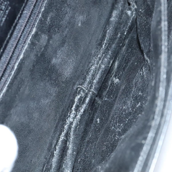 LOEWE Anagram Shoulder Bag Leather Black Auth bs23759