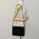 LOEWE Anagram Shoulder Bag Leather Black Auth bs23759-20