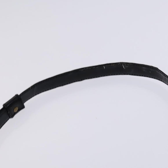 LOEWE Anagram Shoulder Bag Leather Black Auth bs23759