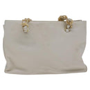 PRADA Shoulder Bag Leather White Auth bs23764-13