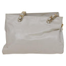 PRADA Shoulder Bag Leather White Auth bs23764-2