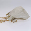 PRADA Shoulder Bag Leather White Auth bs23764-4